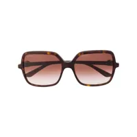cartier eyewear lunettes de soleil c décor à monture carrée - marron