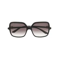cartier eyewear lunettes de soleil c décor à monture carrée - noir