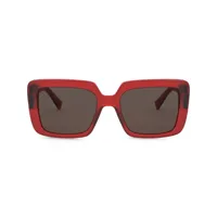 versace eyewear lunettes de soleil à monture carrée - rouge