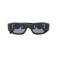 versace eyewear lunettes de soleil biggie à monture carrée - noir