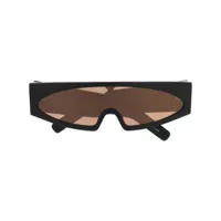 rick owens lunettes de soleil à design structuré - noir