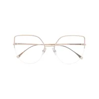 fendi eyewear lunettes de vue à monture pilote oversize - or