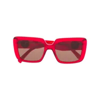 versace eyewear lunettes de soleil à monture rectangulaire - rouge