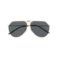 dolce & gabbana eyewear lunettes de soleil à monture aviateur - or