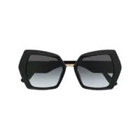 dolce & gabbana eyewear lunettes de soleil dg à motif monogrammé - noir