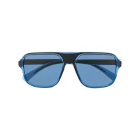 dolce & gabbana eyewear lunettes de soleil à monture carrée oversize - bleu