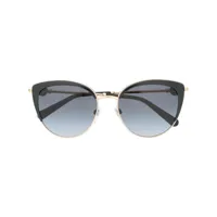 bvlgari lunettes de soleil teintées à monture papillon - noir