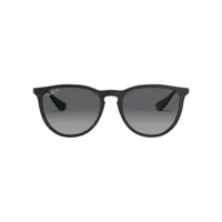 ray-ban lunettes de soleil erika à monture ovale - noir