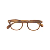 oliver peoples lunettes de vue sheldrake à monture rectangulaire - marron