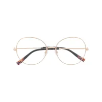 missoni eyewear lunettes de vue à monture oversize ronde - or
