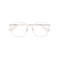 gucci eyewear lunettes de vue à monture oversize - argent