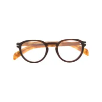 eyewear by david beckham lunettes de vue à effet écaille de tortue - marron