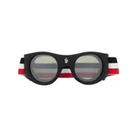 moncler eyewear lunettes de soleil à monture ronde - rouge