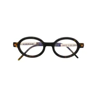 kuboraum lunettes de vue à monture ovale - marron