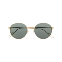 cartier eyewear lunettes de soleil ct0249s à monture ronde - or