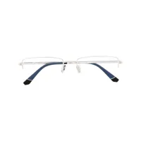 cartier eyewear lunettes de vue à monture rectangulaire - argent