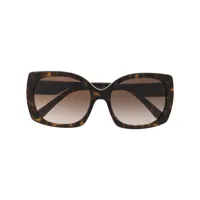 dolce & gabbana eyewear lunettes de soleil à monture carrée - marron