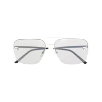 cartier eyewear lunettes de soleil panthère de cartier à monture carrée - argent
