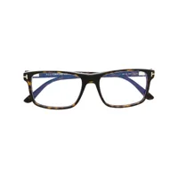 tom ford eyewear lunettes de vue magnetic à monture rectangulaire - marron