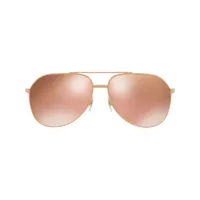 dolce & gabbana eyewear lunettes de soleil à monture aviateur - rose
