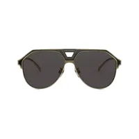 dolce & gabbana eyewear lunettes de soleil miami à monture aviateur - noir
