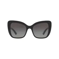dolce & gabbana eyewear lunettes de soleil oversize à monture papillon - noir