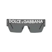 dolce & gabbana eyewear lunettes de soleil dg à monture oversize - noir