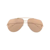 cartier eyewear lunettes de soleil à monture pilote - or