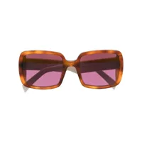 marni eyewear lunettes de soleil à monture carrée oversize - marron