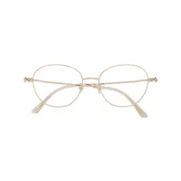 jimmy choo eyewear lunettes de vue à monture ronde - or