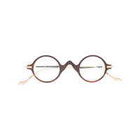 matsuda lunettes de vue à monture ronde - marron