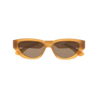 mykita lunettes de soleil à monture papillon - marron