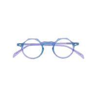 lesca lunettes de vue yoga à monture ronde - bleu