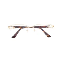 cartier eyewear lunettes de vue à monture rectangulaire - or