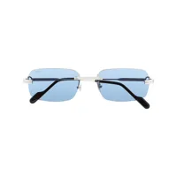 cartier eyewear lunettes de soleil à monture carrée - argent