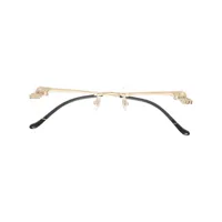 cartier eyewear lunettes de vue panthère à monture rectangulaire - or