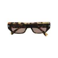cutler & gross lunettes de vue à monture rectangulaire - marron