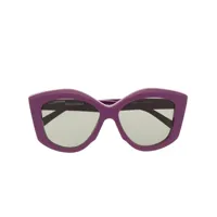 balenciaga eyewear lunettes de soleil power à monture papillon - violet