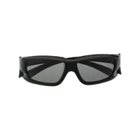 rick owens lunettes de soleil à monture rectangulaire - noir