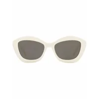 saint laurent eyewear lunettes de soleil sl425 à monture papillon - blanc