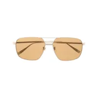 dunhill lunettes de soleil à monture pilote - or