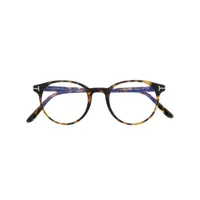 tom ford eyewear lunettes de vue à monture pantos - marron