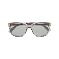 dunhill lunettes de soleil à monture carrée transparente - gris