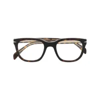 eyewear by david beckham lunettes de vue à effet écaille de tortue - marron