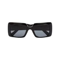versace eyewear lunettes de soleil medusa à monture carrée - noir