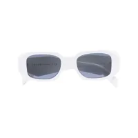 prada eyewear lunettes de soleil symbole à monture géométrique - blanc