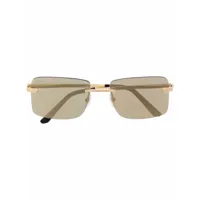 cartier eyewear lunettes de soleil à logo gravé - or
