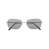 cartier eyewear lunettes de soleil à monture rectangulaire - argent