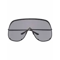 rick owens lunettes de soleil à monture monture couvrante oversize - noir