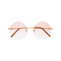cartier eyewear lunettes de soleil c décor à monture ronde
